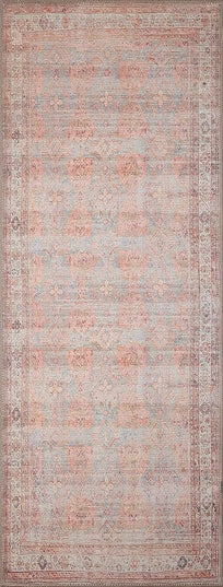 GLN Rugs Traditional Collection - Machine Washable Area Rug, Traditional Washable, Non Slip, Low Pile Chenille Rug, Living Room, Bedroom, Kitchen Rug (2'6"x10' Multicolor)