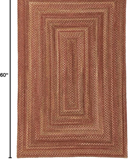 Capel American Heritage Spice 3' 0" X 5' 0" Concentric Rectangle Braided Rug