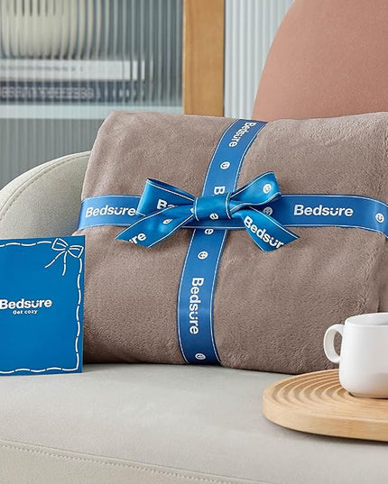 Bedsure GentleSoft Fleece Throw Blanket for Couch Mocha Brown - Lightweight Plush Fuzzy Cozy Soft Blankets and Throws for Sofa, 50x60 inches