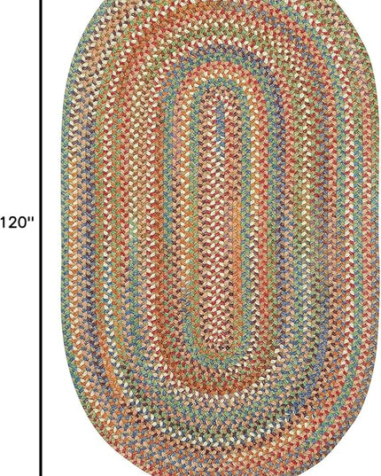 Capel American Heritage Cinnamon 8' 0" X 10' 0" Oval Braided Rug