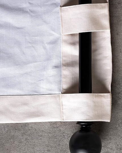 Maison d' Hermine Curtains for Living Room 100% Cotton 84 inch Length One Panel Light Filtering Curtains for Bedroom Windows with Rod and Loop Pockets Drapes (Delphinium Beige, 50" W x 84" L)