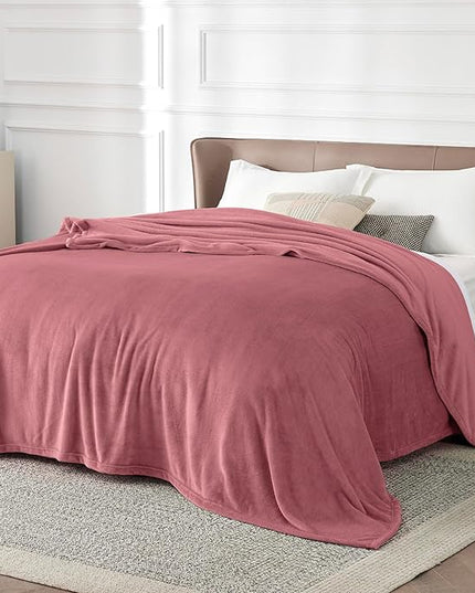 Bedsure GentleSoft Fleece King Size Blankets for Bed Dusty Rose - Soft Lightweight Plush Cozy Fuzzy Luxury Microfiber, 108x90 inches