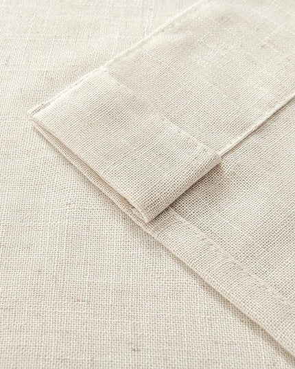 Joydeco Custom Linen Curtains for Living Room, Semi-Sheer Curtain 1 Panel Light Filtering Rod Pocket Back Tab (Linen, Custom Size)