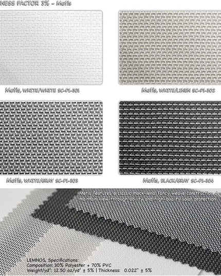 HILADUO Customized Solar Screen Roller Shade Blinds with Remote-Controlled Motorized Operation, Low Visibility, Made in The USA