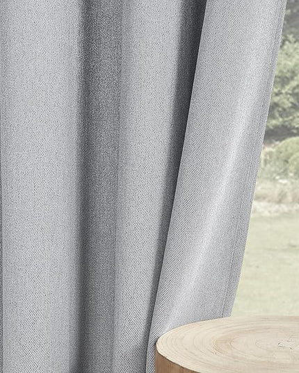 Joydeco Custom 100% Blackout Curtains 1 Panel, Grommet Thermal Insulated Curtains& Drapes, Room Darkening Drapes for Bedroom Living Room Window (Custom Size, Light Grey)