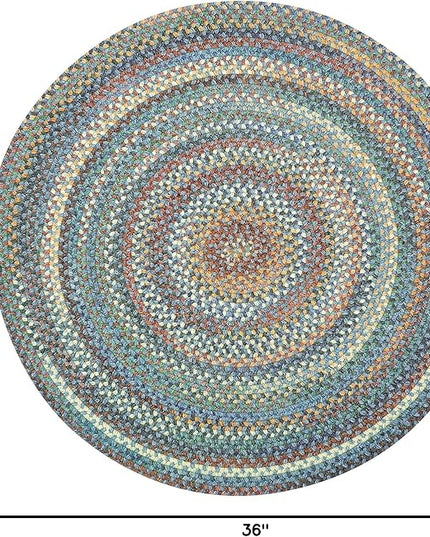 Capel American Heritage Legacy Blue 0' 36" Round Braided Rug