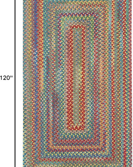 Capel American Heritage Multi 8' 0" X 10' 0" Concentric Rectangle Braided Rug