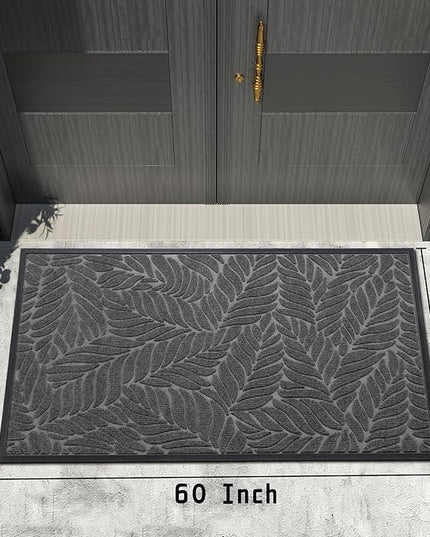 Yimobra 60x36 Large Door Mat Outdoor Indoor, All-Season Waterproof Door Mat Outside Entrance, All-Weather Non-Slip Outside Doormat for Garage Patio Entryway, Grey