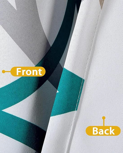 DriftAway Alexander 80% Blackout Curtains for Living Room 250GSM Pattern Match Thermal Insulated Room Darkening Geo Moroccan Mid Century Grommet Bedroom Drapes 2 Panels 52 Inch by 84 Inch Teal