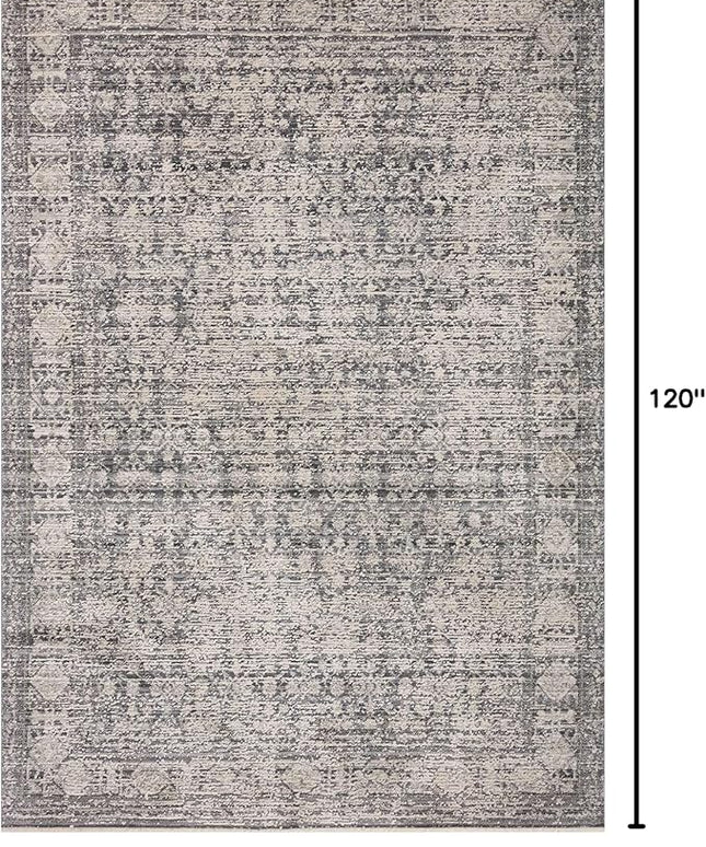 Loloi Amber Lewis Alie Collection ALE-03 Charcoal/Dove 7'-10'' x 10', .13'' Pile Height, Area Rug