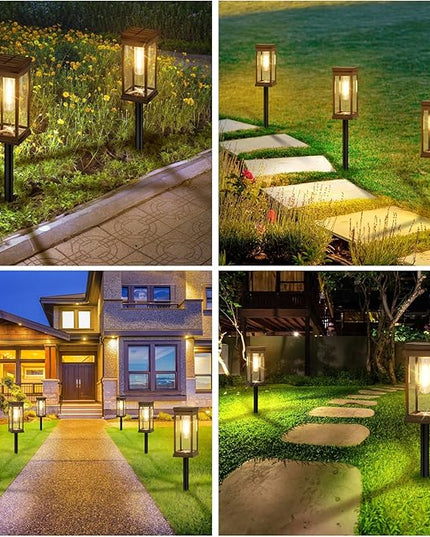 BesLowe 【Upgraded】 Solar Pathway Lights Outdoor, 12-Pack Large LED Solar Light Outdoor Waterproof, Super Bright Outside Lights for Yard, Sun-Powered Landscape Lighting for Garden Walkway, Warm White