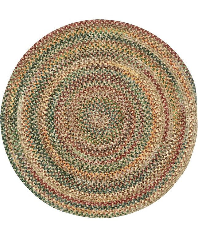 Capel American Heritage Tan Multi 7' 0" Round Braided Rug