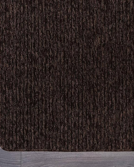 Beverly Rug Non-Slip Modern Rug 5x7 Solid Traditional Rubber Backing Machine Washable Soft Thin Indoor Area Rugs for Living Room Stain Resistant Non Shedding Casual Carpet (5 x 7 Brown)
