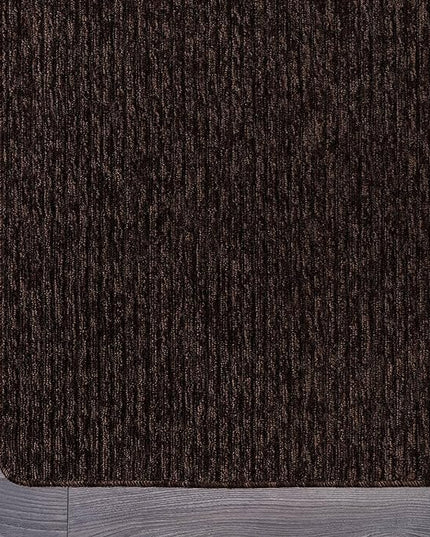 Beverly Rug Non-Slip Modern Entry Rug 2x3 Solid Traditional Rubber Backing Machine Washable Soft Thin Indoor Area Rugs for Living Room Stain Resistant Non Shedding Casual Carpet (2 x 3 Brown)