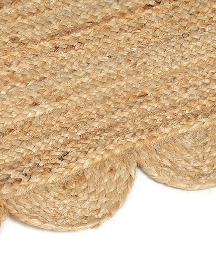 Hand Woven Jute Area Rug - 5' x 8' Feet - Rustic Beige Reversible Rectangular Rugs for Bedroom, Kitchen, Living Room - Vintage Natural Braided Entry Floor Décor Boho 5 x 8 Area Rug