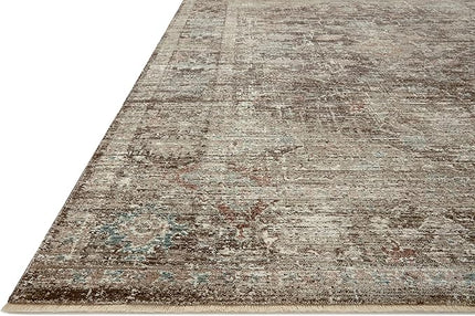 Loloi Magnolia Home by Joanna Gaines Millie Collection MIE-03 Charcoal/Dove 7'-10" x 10', .25" Pile Height, Area Rug