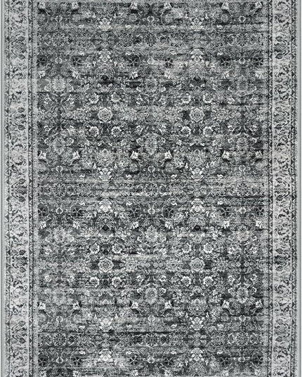 3x5 Washable Area Rug for Entryway, Moss Charcoal Soft Distressed Floral Rug with Non-Slip, Low-Pile Vintage Neutral Area Rugs for Living Room Nursery Bedroom, Dorm Carpet with Non-Shedding