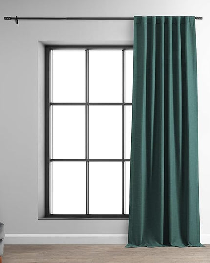 HPD Half Price Drapes Bellino Room Darkening Curtains 84 Inches Long Curtains for Bedroom & Living Room (1 Panel), 50W x 84L, Bayberry Teal