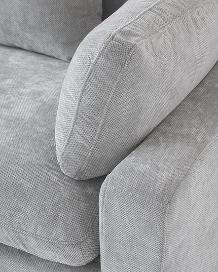 WJShome 160" Cloud Couch Sectional for Living Room, Down Filled Modular Sectional Sofa,4 Seater Convertible Couch, Sofa Covers Washable&Replaceable,Gray