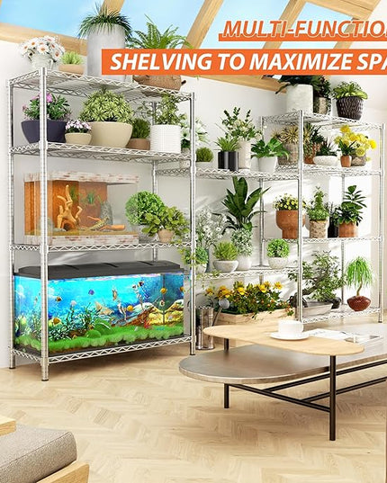 Storage Shelves Heavy Duty, 3 PCS 36" L x 14" W x 72" H Garage Wire Shelving Unit Loads 1750LBS, 5-Tier Adjustable Metal Industrial Utility Shelf Rack for Kitchen, Laundry Room, Warehouse, Basement
