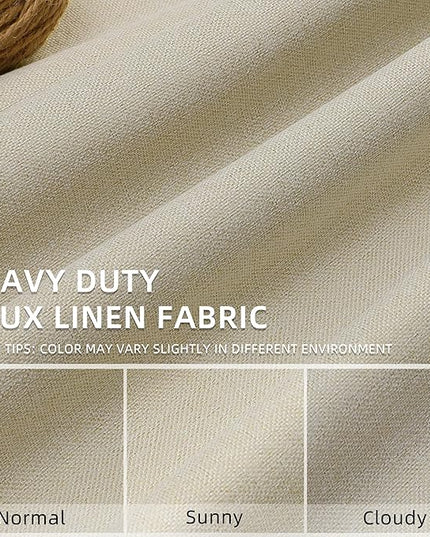 ChrisDowa 100% Blackout Tan Solid Curtains 90 Inches Long 2 Panels for Bedroom Living Room,Farmhouse Room Darkening Thermal Insulated Soundproof Grommet Top Window Treatment Drapes,52x90
