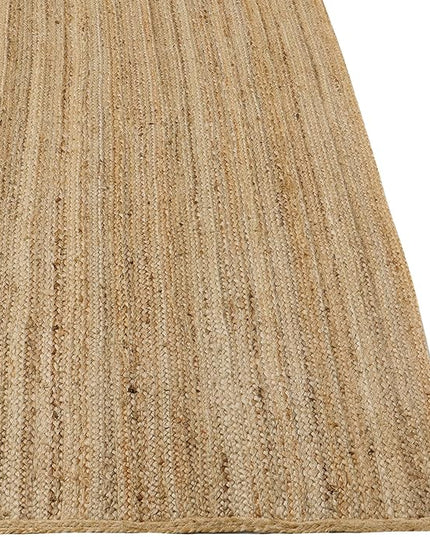 REDEARTH Rectangular Area Rug - Hand Woven Braided 100% Natural Jute - Artisan Made Boho Jute Rugs for Bedroom - Kitchen - Living Room - Farmhouse - Aesthetic Home Decor (5'x8' - Natural)