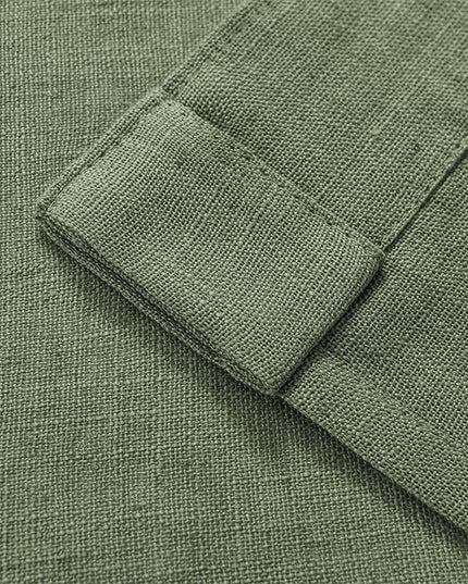 Joydeco Linen Curtains 72 Inch Length 2 Panel Sets,Light Filtering Curtains for Bedroom 52 Inch Wide Living Room Drapes with Back Tabs & Rod Pockets (W52 x L72 Inch, Loden)