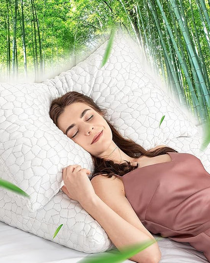 Cooling Bed Pillows for Sleeping 1 Pack Shredded Memory Foam Pillows Adjustable Cool Pillow