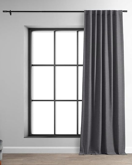 HPD Half Price Drapes Bellino Room Darkening Curtains 108 Inches Long Curtains for Bedroom & Living Room (1 Panel), 50W x 108L, Armour Grey