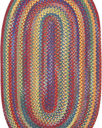 Capel American Heritage Multi 5' 0" X 8' 0" Oval Braided Rug