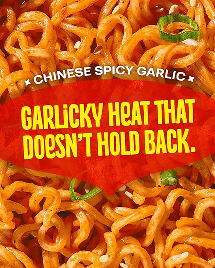 Maggi Chinese Spicy Garlic Noodles, Instant Ramen Noodles, 3 min, Vegetarian, Halal, Kosher, 4-Pack