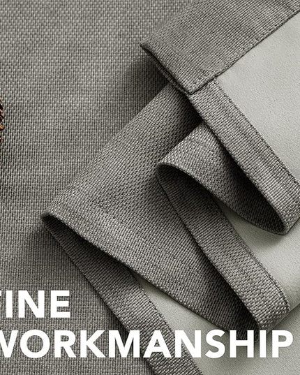 H.VERSAILTEX Linen Blackout Curtain 84 Inches Long for Bedroom/Living Room Thermal Insulated Grommet Linen Curtain Drapes Primitive Textured Burlap Effect Window Drapes 1 Panel - Heather Taupe Gray