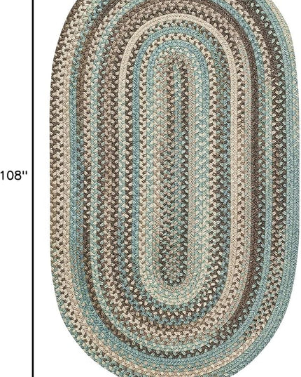 Capel American Heritage Slatewood 7'0"X9'0" Oval Braided Rug
