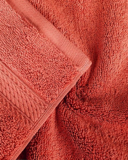 Superior Egyptian Cotton Pile Bath Sheet Set of 2, Ultra Soft Luxury Towels, Thick Plush Essentials, Absorbent Heavyweight, Guest Bath, Hotel, Spa, Home Bathroom, Shower Basics, Coral