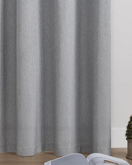 Joydeco Custom 100% Blackout Curtains 1 Panel, Grommet Thermal Insulated Curtains& Drapes, Room Darkening Drapes for Bedroom Living Room Window (Custom Size, Light Grey)