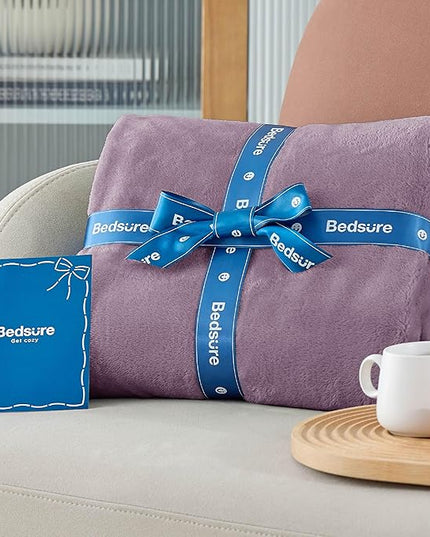 Bedsure GentleSoft Fleece King Size Blankets for Bed Fog Purple - Soft Lightweight Plush Cozy Fuzzy Luxury Microfiber, 108x90 inches