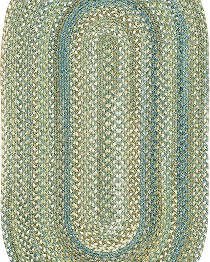 American Heritage Sage 9' 0" X 12' 0" Oval Braided Rug