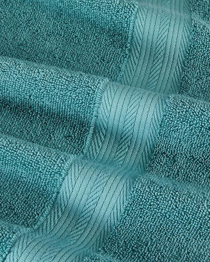 Amazon Basics Fade-Resistant 100% Cotton Bath Towel, 2 Pack, 30"x54", Teal Green