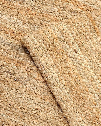 Hand Woven Jute Area Rug - 2' x 6' Feet - Rustic Beige Reversible Rectangular Rugs for Bedroom, Kitchen, Living Room - Vintage Natural Braided Entry Floor Décor Boho Jute Rug 24 X72 Inches