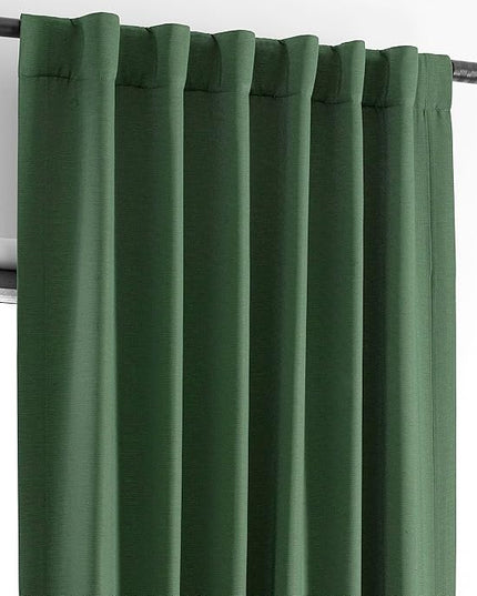 HPD Half Price Drapes Bellino Room Darkening Curtains 96 Inches Long Curtains for Bedroom & Living Room (1 Panel), 50W x 96L, Pine Forest Green