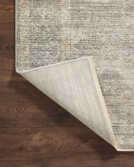 Loloi Magnolia Home by Joanna Gaines Millie Collection MIE-05 Stone/Natural 3'-6" x 5'-6", .25" Pile Height, Accent Rug