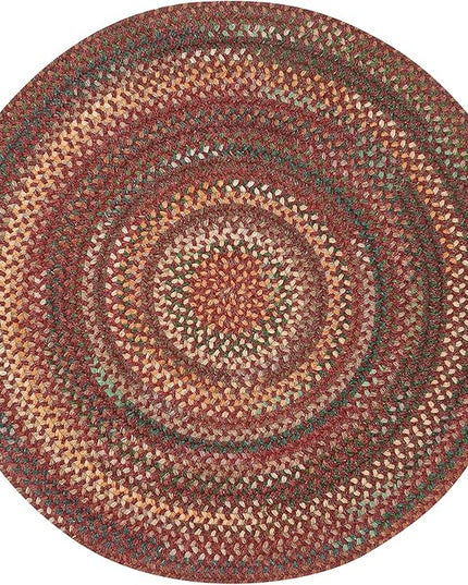 Capel American Heritage Red 5' 0" Round Braided Rug