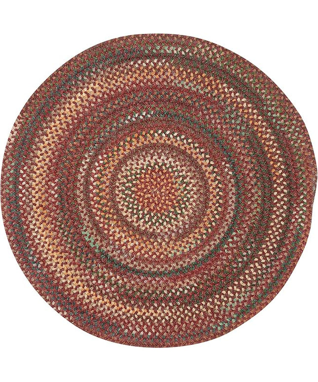 Capel American Heritage Red 5' 0" Round Braided Rug