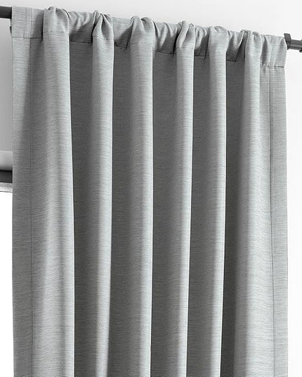 HPD Half Price Drapes Bellino Room Darkening Curtains 108 Inches Long Curtains for Bedroom & Living Room (1 Panel), 50W x 108L, Vista Grey