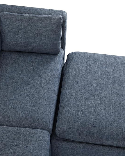 CHITA Oversized Modular Sectional Sofa, FSC Certified Large L Shaped Couch, Modular Sectional Couch for Living Room,112 inch Width,4 Seat Modular Sofa with Storage Ottoman, Blue
