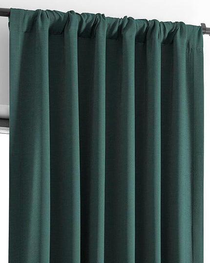 HPD Half Price Drapes Bellino Room Darkening Curtains 120 Inches Long Curtains for Bedroom & Living Room (1 Panel), 50W x 120L, Bayberry Teal