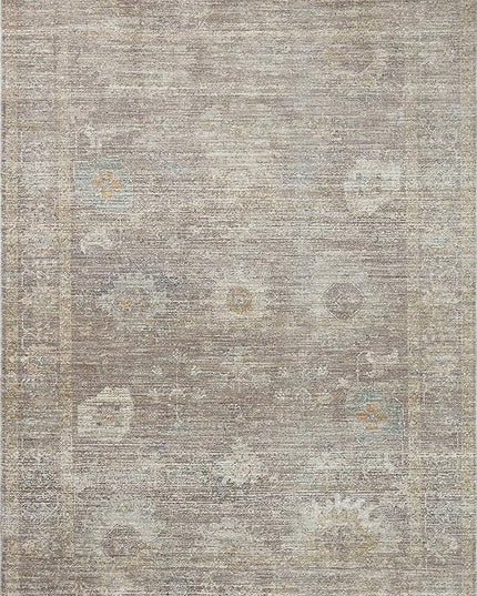 Loloi Magnolia Home by Joanna Gaines Millie Collection MIE-05 Stone/Natural 2'-7" x 10'-0", .25" Pile Height, Runner Rug