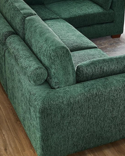 VANOMi Large Modular Sectional Sofa, Oversized Couch with Charging Station, Cloud Couch Deep Seat Sofa with Thick Cushion, Convertible Sectional Couches for Living Room Office Apartment