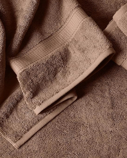 Superior Egyptian Cotton Pile 6 Piece Towel Set, Includes 2 Bath, 2 Hand, 2 Face Towels/Washcloths, Ultra Soft Luxury Towels, Thick Plush Essentials, Guest Bath, Spa, Hotel Bathroom, Chocolate