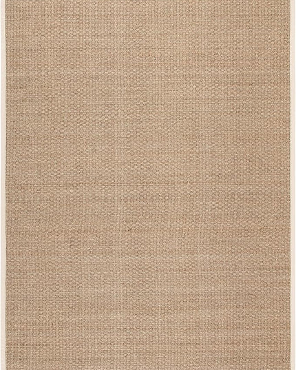 SAFAVIEH Area Rug 11x15 - Natural Fiber Collection - Large - Natural & Ivory, Seagrass, Basketweave Pattern with Border (NF114J)